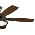 thumbnail image 2 of 310018AVI Kichler Lighting Hatteras Bay - Ceiling Fan with Light Kit - with Traditional inspirations - 22.5 inches tall by 52 inches wide-Anvil Iron, 2 of 5