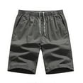 thumbnail image 2 of Men's Big&Tall Cotton Casual Shorts Elastic Drawstring Waist Multi-Pocket Athletic Shorts Flat Front Golf Shorts,XXXXL,Army Green, 2 of 8