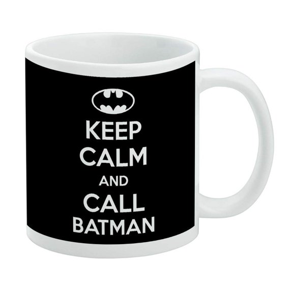 Batman Keep Calm and Call White Mug