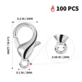 thumbnail image 2 of HONMEET Alloy Lobster Claw Clasps Silver for DIY Jewelry Making 100Pcs, 2 of 6