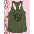 thumbnail image 3 of Mothers Day Lineart Garland Racerback Tank Women -Image by Shutterstock, Female x-Large, 3 of 4