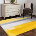 thumbnail image 4 of Brush Graffiti Area&nbsp;Rug 3x5ft Gray Yellow Abstract Non-Slip&nbsp;Washable Square&nbsp;Rugs Soft Felt Indoor Floor Mat for Bedroom Kitchen Living Room Bathroom, 4 of 9