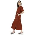 thumbnail image 3 of Inkmeso Solid Long Nightgown For Womens V-Neck Loungewear Casual Sleep Dress With Pockets, 3 of 7