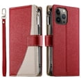 thumbnail image 3 of Funda cartera GANGXUN para iPhone 13 Pro Max , cuero PU con tarjetero, cremallera, correa de mano, soporte y protección 665°, 3 of 6