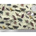 thumbnail image 2 of Soimoi Tissu en Coton Jaune Canard Insectes Coléoptère & Abeille Décor Tissu Imprimé BTY 56 Pouces de Large, 2 of 3