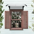 thumbnail image 2 of BAYUELSWU 40"x32" Awning for Door Entrance,Door Awnings Exterior,Window Awning Door Canopy,Durable Polycarbonate and ABS Construction with Aluminum Support (Transparent Board+Black Bracket), 2 of 7