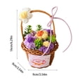 thumbnail image 3 of Beforeyayn Crochet Flower Basket, Cute Yarn Flowers For Table For Home Decorators, Dining Room Center And Buffet, Decorating Father'S Day Brunch Without Wilting., 3 of 6