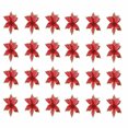 thumbnail image 1 of 24Pcs Christmas Glitter Artificial Poinsettia Flowers Xmas Poinsettia Artificial Wedding Flowers Decorations Xmas Tree Ornaments for Party Favors, 6inch, 1 of 8