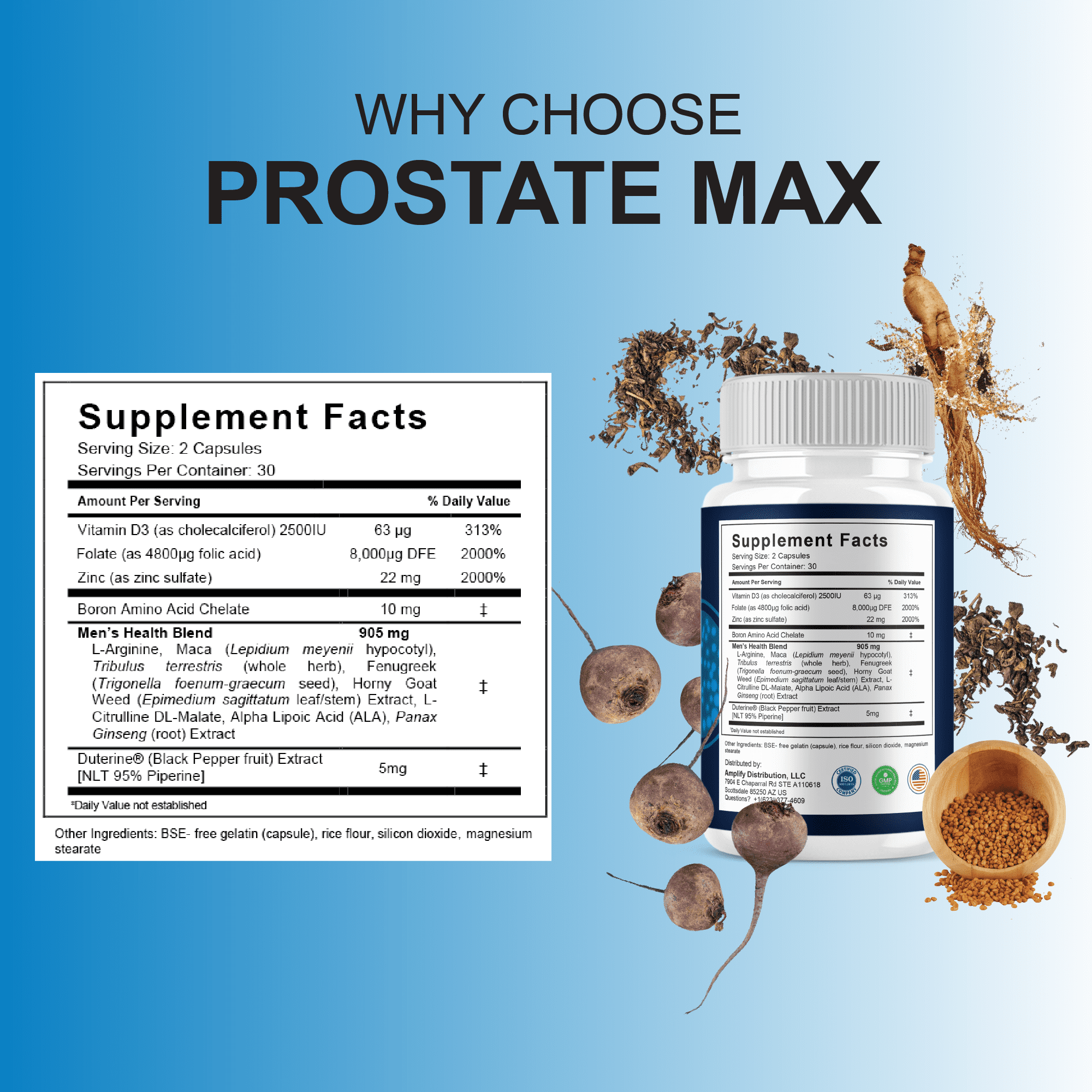 (3 Pack) Prostate Max Advanced Capsules, ProstateMax Daily Formula and Overall Health Pills (180 Capsules)