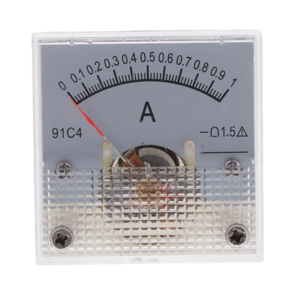 DC Analog Panel Mini AMP Meter Volt VOLTAGE Gauge Ammeter 91C4 0-1A/10A 1Pc