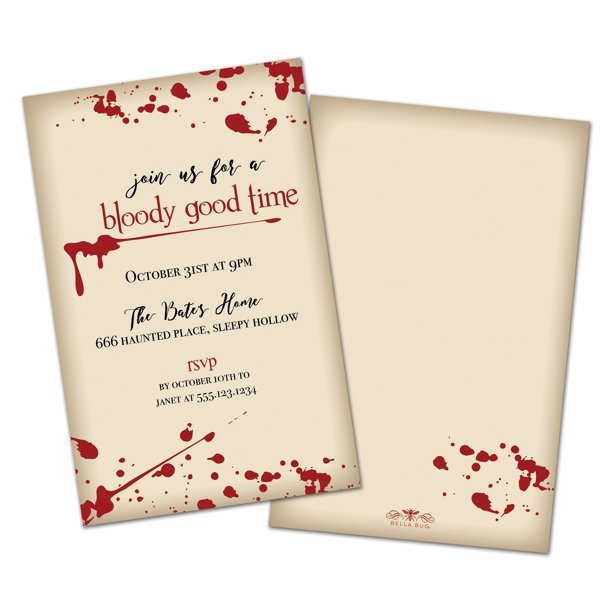 Bloody Good Time Personalized Halloween Party Invitations