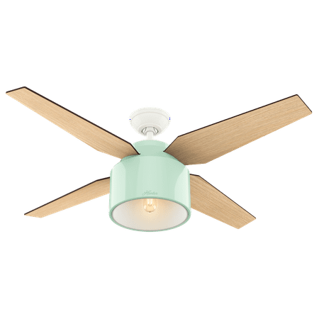 Hunter 52 Cranbrook Mint Ceiling Fan With Light With