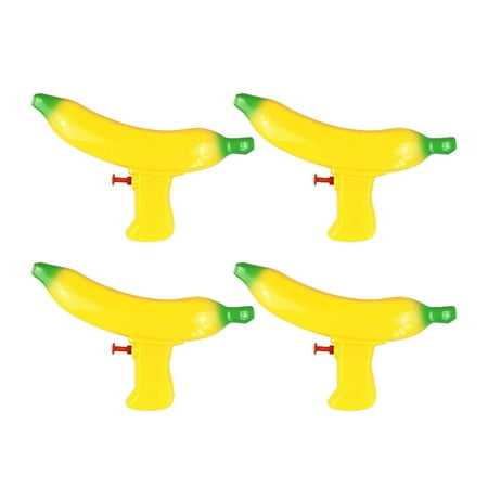 

NUOLUX 4pcs Banana Shape Water Soaker Toys Cartoon Play Water Toy Funny Summer Beach Playthings for Kids Children