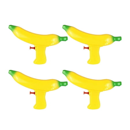 

NUOLUX 4pcs Banana Shape Water Soaker Toys Cartoon Play Water Toy Funny Summer Beach Playthings for Kids Children