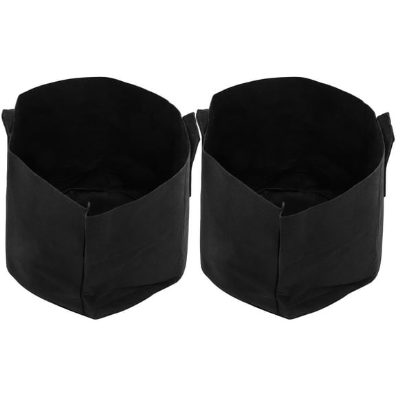 WRISTBIQUE 2Pcs Black Planting Bags 15 Gallon Vegetable Grow Bags with Breathable Fabric for Root Aeration