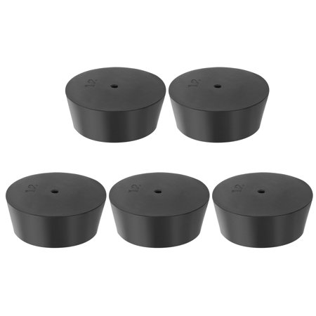 

Uxcell Drilled Rubbers Stoppers Tapered Lab Seal Rubber Stoppers Lab Plug with Hole Test Tube Bungs Black 5 Pack
