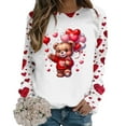thumbnail image 3 of Valentines Day Sweatshirts for Women 2026 Funny Love Heart Graphic Crewneck Pullover Cute Holiday Long Sleeve Sweatshirt White M, 3 of 5