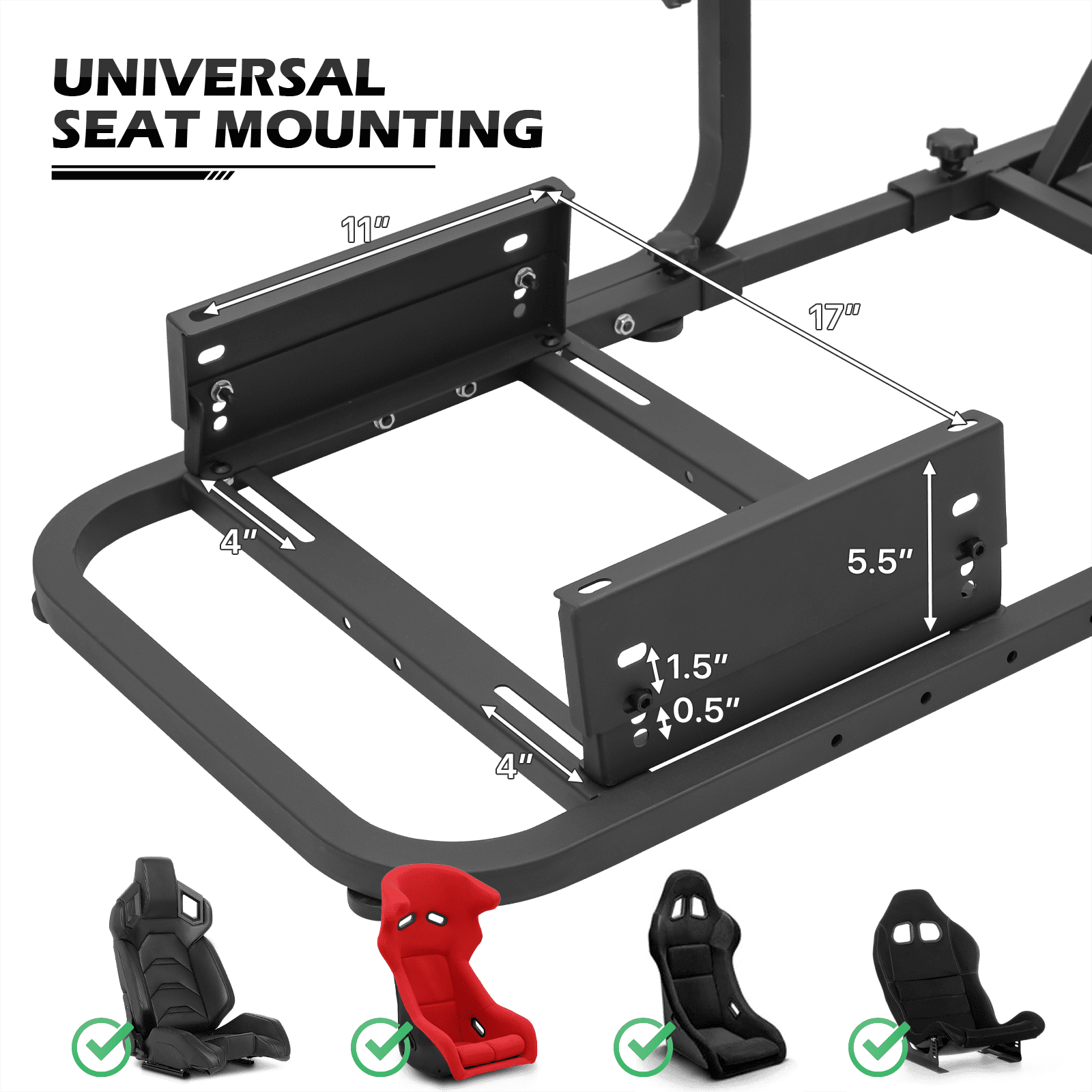 MoNiBloom Racing Simulator Cockpit with Gaming Seat Fit for