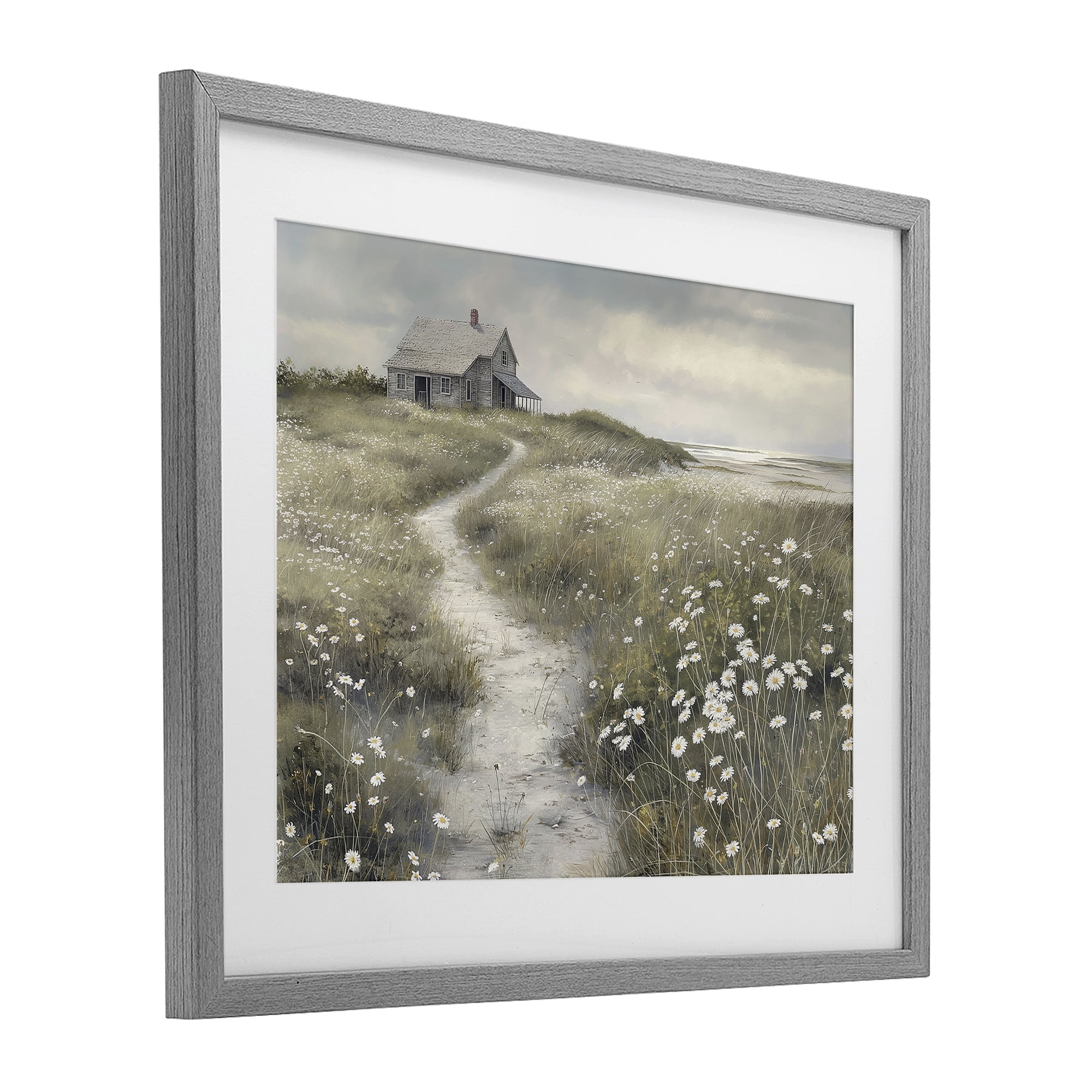 Stupell Industries Pathway To Coastal Cottage Gray Framed Print Under Glass, design by Imagine It Images