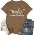 thumbnail image 2 of Sherrylily Women Graphic Love Letter Print Thanksgiving T-shirt Summer Tops, 2 of 3