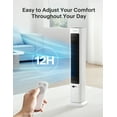 thumbnail image 3 of PELONIS Tower Fan Heater Combo with Remote, Oscillating Space Heater and Cooling Fan, 3 Speeds, 2 Heat Settings, ECO Mode, White, 3 of 11
