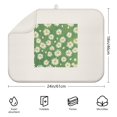thumbnail image 2 of Spring Floral Dish Rack Mat with Daisies for Kitchen Counter Absorbent Microfiber Drying Pad Foldable 18x24 Inch, 2 of 5