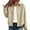 Beige, variant on Women's Denim Shirt Jacket Loose Fit Long Sleeve Casual Top for Autumn Layering L Size Beige
