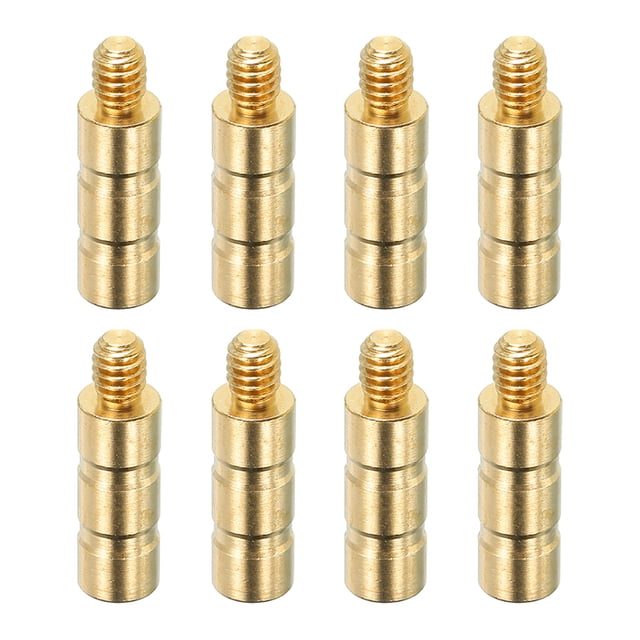 Inserto de flecha de arquería de 50 granos, paquete de 8 insertos de tornillo de cobre latón para flechas de carbono de .244/ 6.2mm