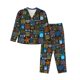 thumbnail image 1 of Balery Happy Father Day Conjunto de Pijama con Estampado para Mujer, Conjunto de Dos Piezas con Manga Larga, Ropa de Dormir Suave con Bolsillos, Pijamas Cómodos-Medium, 1 of 7