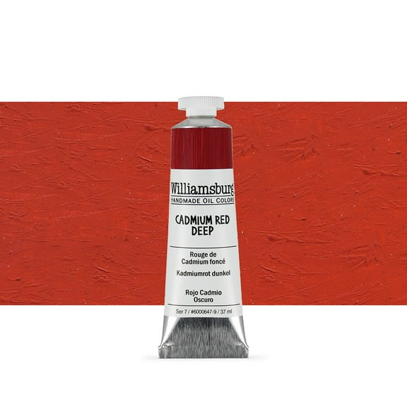Williamsburg Handmade Oil Paint, 37 ml, Cadmium Red Deep