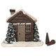 thumbnail image 1 of Log Cabins Incense-Burner with Chimney Decorative Resin Incense Holder for Holiday Decor, 1 of 5