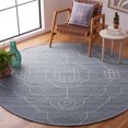 thumbnail image 2 of SAFAVIEH Kilim Adair Geometric Area Rug, Dark Grey/Ivory, 7' x 7' Round, 2 of 8