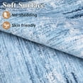 thumbnail image 3 of 5x7 Rugs for Bedroom Living Room Machine Washable Rugs Abstract Non-Slip Stain Resistant Mat Modern Neutral Accent Carpets for Dining Room Table Apartment Office, Blue, 3 of 8