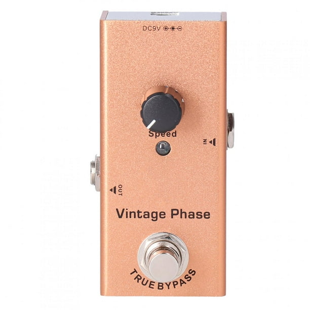 Pedal de efectos de guitarra eléctrica vintage Phaser, minifase único, CC 9 V, JDF‑6, accesorios para guitarra