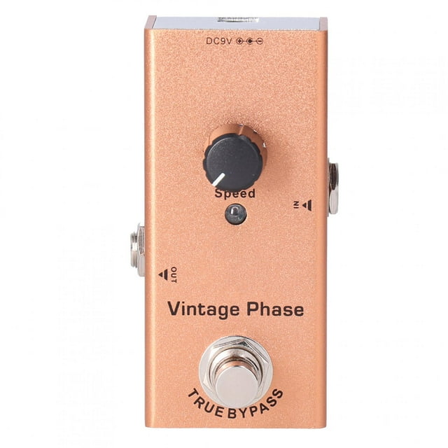 Pedal de efectos de guitarra eléctrica vintage Phaser, minifase único, CC 9 V, JDF‑6, accesorios para guitarra
