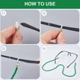 thumbnail image 6 of 1set 1pc Round Glass Beads Eyeglasses Chains Neck Strap for Eyeglasses Green 740x4.5mm, 6 of 9