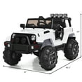 thumbnail image 2 of Costway 12V Kids Ride On Truck Car w/ Remote Control MP3 Music LED Lights White, 2 of 10