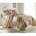 thumbnail image 1 of Chezmoi Collection Ensemble de Courtepointe Patchwork Floral Delaney, Vintage Lavé, 3 Pcs, Queen, 1 of 2