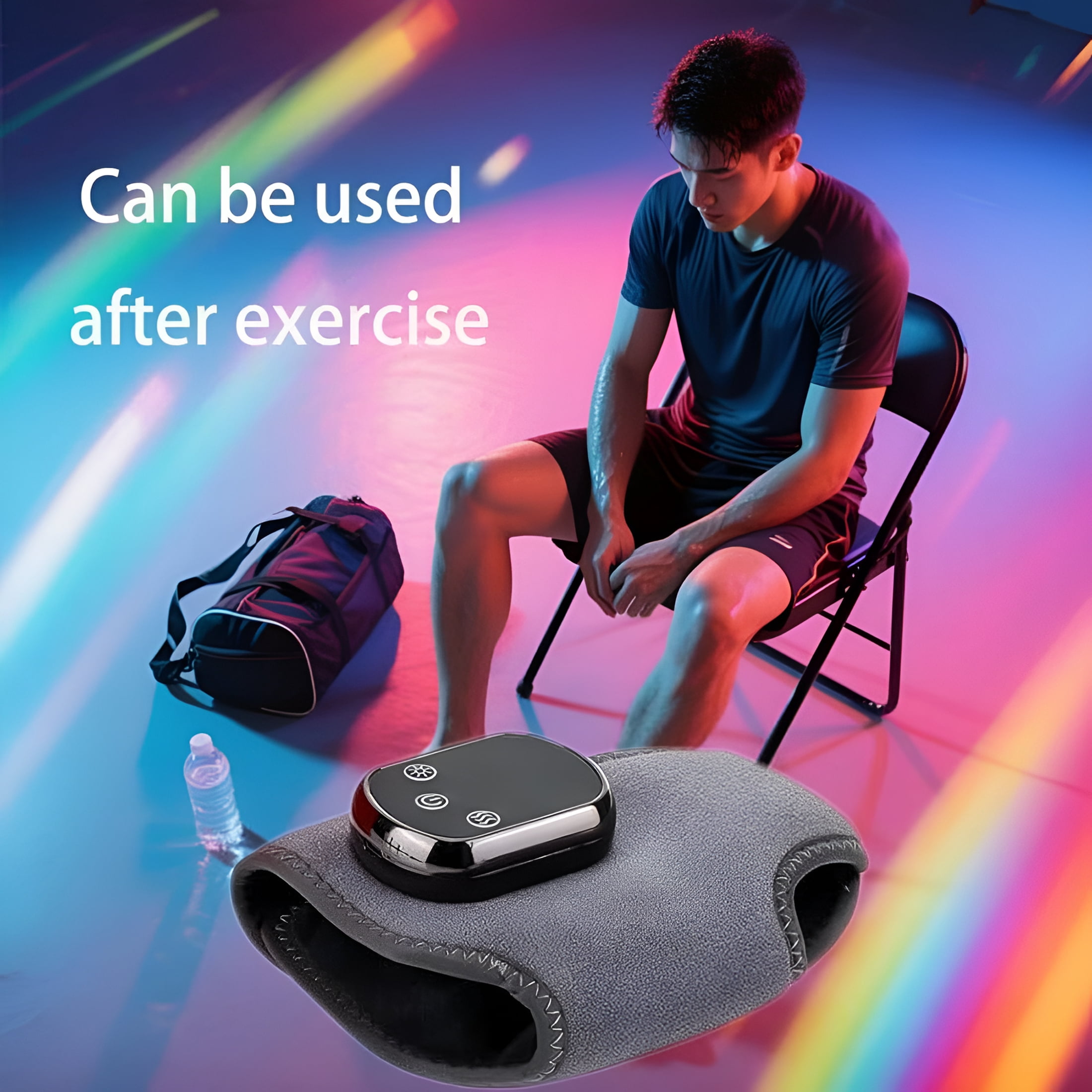XIRQI Foot Massager-3 in 1 Foot Massager Cordless Heated Ankle Wrap with 3 Vibration Modes&5 Heat Levels,Relief for Neuropathy,Tendinitis&Plantar Fasciitis