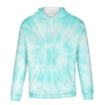 thumbnail image 2 of skpabo Men's Hoodies Warehouse Mens Tie Dye Printed Hooded Sweatshirts Pullover Long Sleeve Tops Casual Drawstring Hoody Top Hooded Sportswear with Pockets Size 8-20, 2 of 5