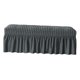 thumbnail image 1 of Funda de banco de seersucker, funda de banco, diseño de falda, funda rectangular larga para silla Gris oscuro, 1 of 9