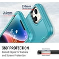 thumbnail image 5 of Entronix Heavy Duty Case Designed for iPhone 13 Mini, Shockproof Triple Layer Rugged Case (Teal), 5 of 7