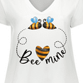 thumbnail image 4 of Inktastic Valentine’s Day Bee Mine Cute Bees and Heart Women's Plus Size V-Neck T-Shirt, 4 of 5