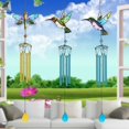 thumbnail image 2 of PULLIMORE Hummingbird Wind Chimes Outdoor, 30" Iron Stained Wind Chimes with 4 Aluminum Tuned Tubes +S Hooks, for Home, Indoor, Window, Garden, Yard (Green Hummingbird), 2 of 9