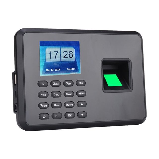 Intelligent Biometric Fingerprint Password Attendance Machine Employee Checking-in Recorder 2.4" LCD Screen Attendance Machine ,Accurate Calculations