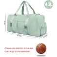 thumbnail image 5 of RIBONGZ Sports Gym Bag Travel Duffel Bag Waterproof Weekender Overnight Tote Carry on Bag with Wet Pocket & Shoes Compartment for Men Women Lightweight Adjustable Strap (Green), 5 of 6