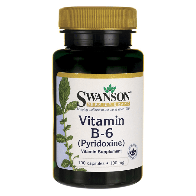 Swanson Vitamin B6 (Pyridoxine) 100 mg 100 Capsules