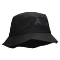 thumbnail image 5 of Skull and Blades Embroidered Bucket Hat - Black OSFM, 5 of 5