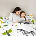 thumbnail image 5 of Castle Fairy Kawaii Giraffe Elephant Zebra Fox Twin Comforter Sets,Wildlife Bedding Set, 5 of 8