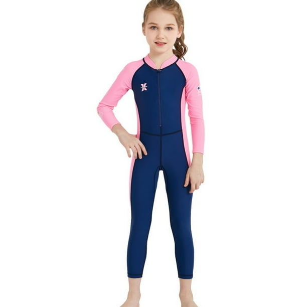 Fymall Kids One Piece Long Sleeve Swimsuit Diving Suit for Boys Girls